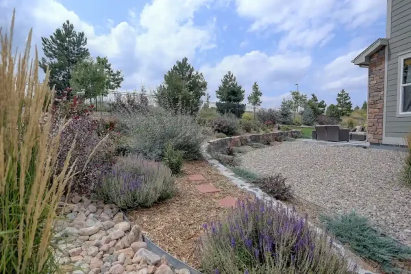 Suburban home with garden