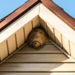 Huge wasp nest in the peak of a Florida home
